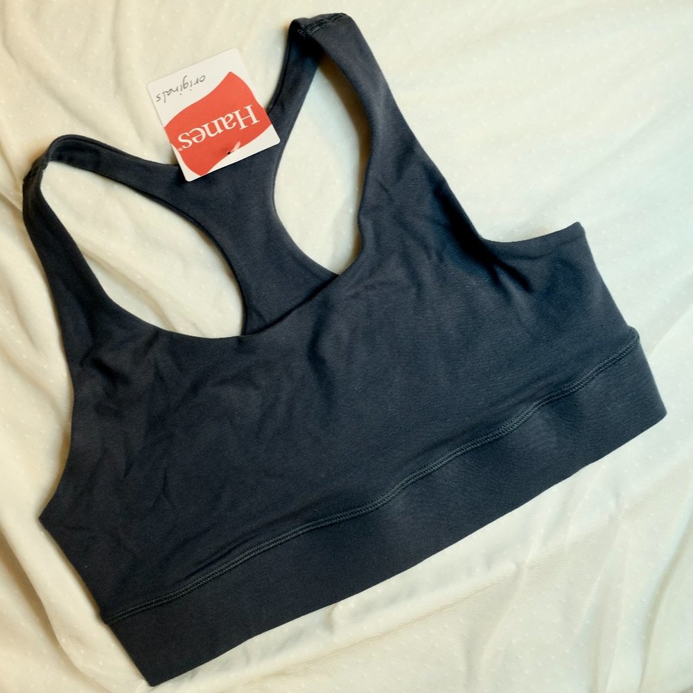 Hanes Original Women's Longline Sports Bra - Trekking Grey